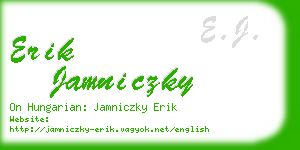 erik jamniczky business card